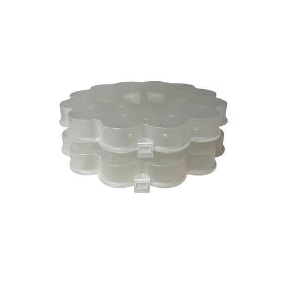 Deviled Egg Trays with Lid Used Plastic Set of 2 Stackable - Picture 1 of 9